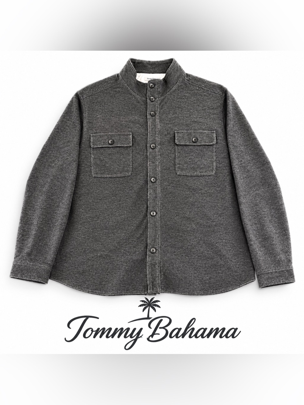 Tommy Bahama Shirt Jacket Men’s 2XB Charcoal Knit Big